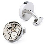 Men's Cufflinks with Watch Movement Design