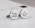 Personalized Cufflinks and Tie Clip Set for Men