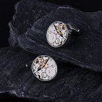 Men's Cufflinks with Watch Movement Design