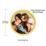 Personalized Photo Cufflinks for Men - Gold