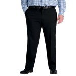 Haggar Men's Comfort Straight Fit Dress Pants - Black