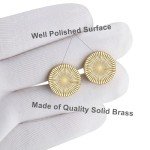 Men's Gold Cufflink and Tie Clip Set