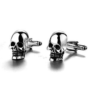 Cool 3D Skull Cufflinks for Men