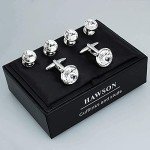 HAWSON Men's Cufflinks and Shirt Studs Set
