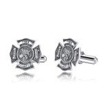 Sterling Silver Firefighter Cufflinks for Men