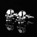 Cool 3D Skull Cufflinks for Men