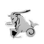 Unique Silver Capricorn Cufflinks for Men