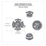 Sterling Silver Firefighter Cufflinks for Men
