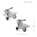 Unique Silver Capricorn Cufflinks for Men