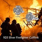 Sterling Silver Firefighter Cufflinks for Men