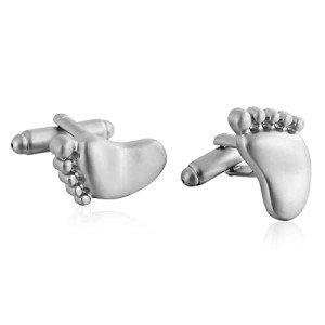 Silver Tuxedo Cufflinks Set for Men