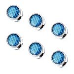 Men's Carbon Fiber Cufflinks and Tuxedo Studs Set