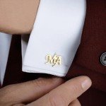 Personalized Silver Initials Cufflinks for Men