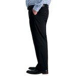 Haggar Men's Comfort Straight Fit Dress Pants - Black