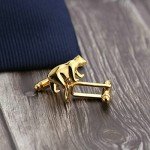 Men's Gold Bear Cufflinks - Stylish Tuxedo Accessory