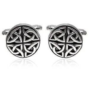 Celtic Trinity Sterling Silver Cufflinks for Men