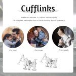 Personalized Silver Initials Cufflinks for Men