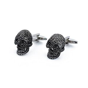 Punk Skull Cufflinks for Men - Halloween Style
