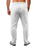 Men's Slim Fit White Linen Dress Pants