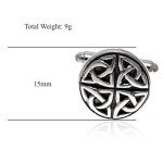 Celtic Trinity Sterling Silver Cufflinks for Men