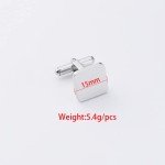 Men’s Stainless Steel Clip Cufflinks - Gold & Silver