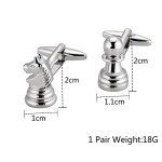 Silver Chess Cufflinks for Men - Stylish Accessory
