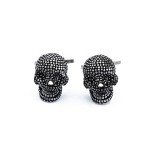Punk Skull Cufflinks for Men - Halloween Style