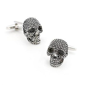 Vintage Skull Cufflinks for Men – Black Brass