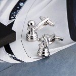 Silver Chess Cufflinks for Men - Stylish Accessory