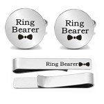 Personalized Men's Cufflinks & Tie Clip Set