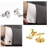 Custom Engraved Cufflinks & Tie Clip Set