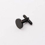 Men's Stainless Steel Clip Cufflinks - Gold & Silver