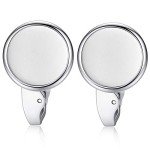 Round Stainless Steel Honey Bear Cufflinks for Men