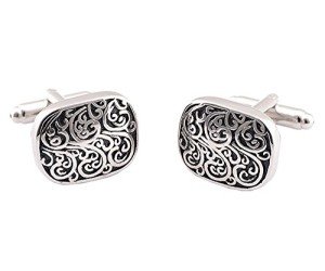 Classic Rhodium Plated Men's Celtic Cufflinks - 2pcs