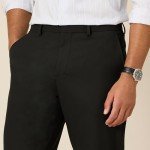 Men's Classic-Fit Wrinkle-Resistant Dress Pants, Black
