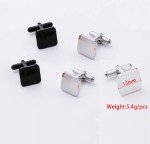 Men's Stainless Steel Clip Cufflinks - Gold & Silver