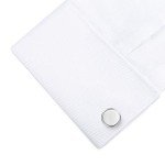 Round Stainless Steel Honey Bear Cufflinks for Men