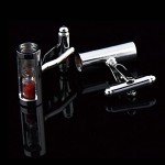 Red Silver Men's Hourglass Cufflinks Gift Set