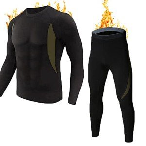 Men's Fleece-Lined Thermal Long Johns Set