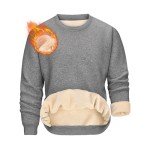 Xukk Men's Warm Fleece Crewneck Sweatshirt - Dark Gray