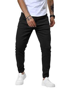 Linvich Men's Slim Fit High Rise Ankle Pants