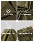 Men's Fleece Lined Thermal Underwear Set - Army Green