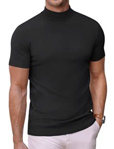 COOFANDY Men's Slim Fit Half Turtleneck Top