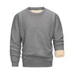 Xukk Men's Warm Fleece Crewneck Sweatshirt - Dark Gray