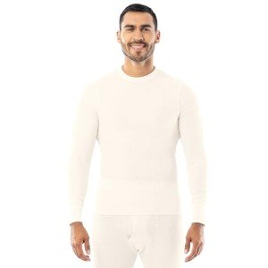 Indera Men's Long Johns Thermal Underwear Top, Natural
