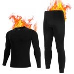 Men's Bamboo Thermal Long Johns Set - Black