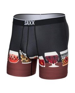 SAXX Men's Volt Breathable Mesh Boxer Briefs - Black