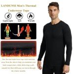 Men's Thermal Long Sleeve Underwear Tops - 2 Pack