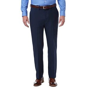 Haggar Men's Comfort Dress Pants, Classic Fit, Blue