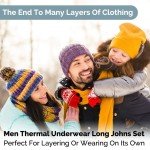 Men's Fleece Lined Thermal Underwear Set - Red Plaid